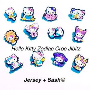NWT HELLO KITTY ZODIAC CROC JIBITZ - *INDIVIDUALLY PRICED **BUNDLE & SAVE MORE!!